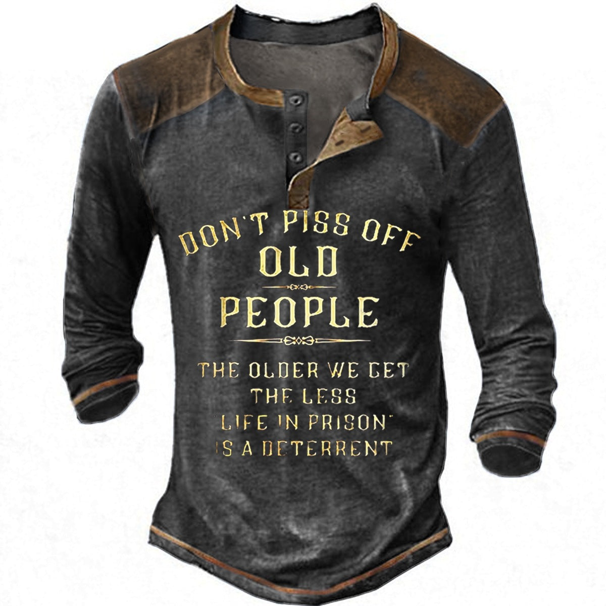 Mens Long Sleeve Shirt With Unique Graphic Print From Streetwave Cotton Comfort For Everyday Wear