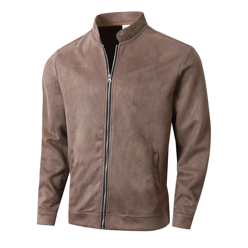 Street Wave Mens Fleece Jacket Stand Collar With Side Pockets Premium Warmth For Men