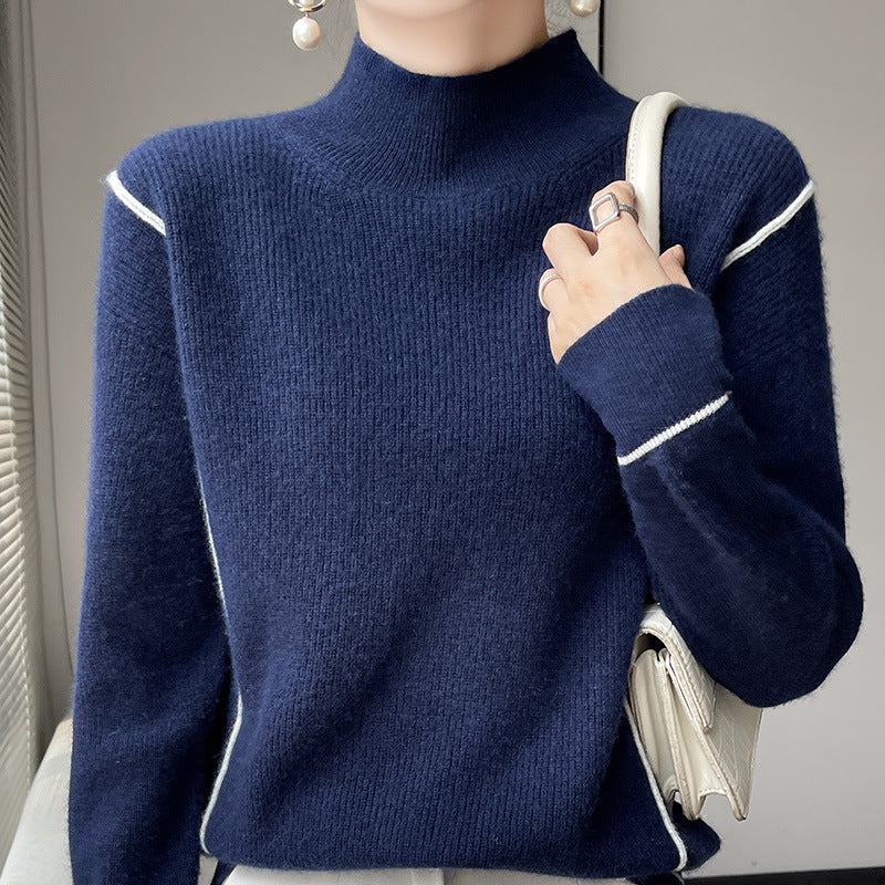 Street Wave Elegant Minimalist Turtleneck Sweater For Women Cozy Timeless Wardrobe Essential