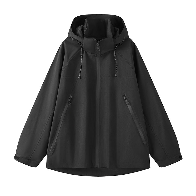 Street-wave Womens Technical Outdoor Jacket Waterproof With Adjustable Hood And Zip Pockets