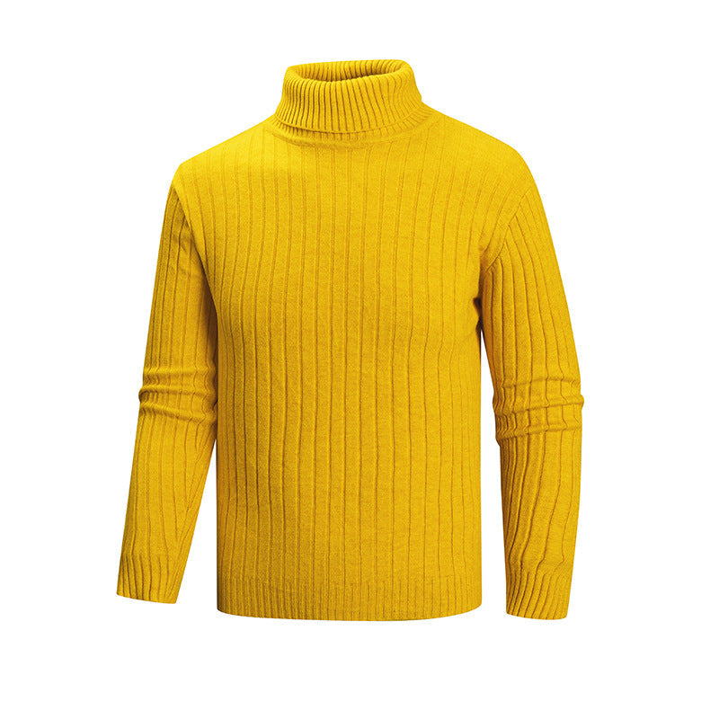 Streetwave Mens Red Ribbed Turtleneck Sweater With High Collar For Warmth Comfort And Style