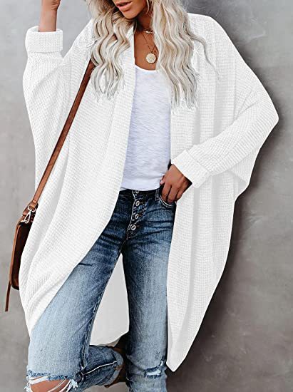 Streetwave Casual Knit Cardigan For Women Cozy Oversized Drape Front Essential Wardrobe