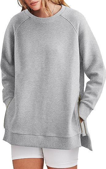 Street-wave Women's Sweatshirt With Side Zips Versatile Comfortable And Stylish