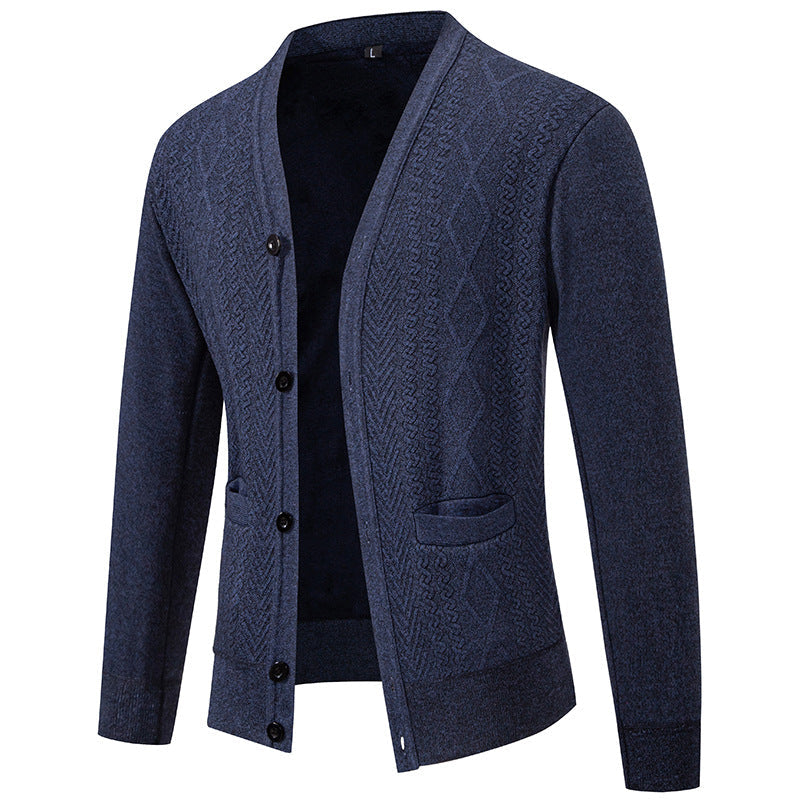 Mens Cardigan With Structured Knit Design And Button Front By Street Wave For Modern Men