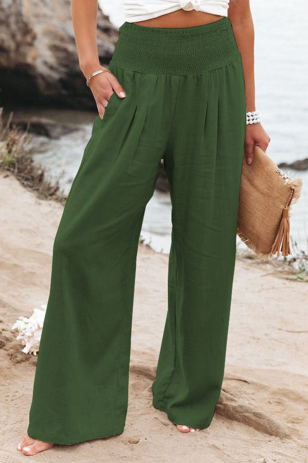 Streetwave Womens Wide Leg Linen Pants Breathable Summer Comfort For Women Everyday