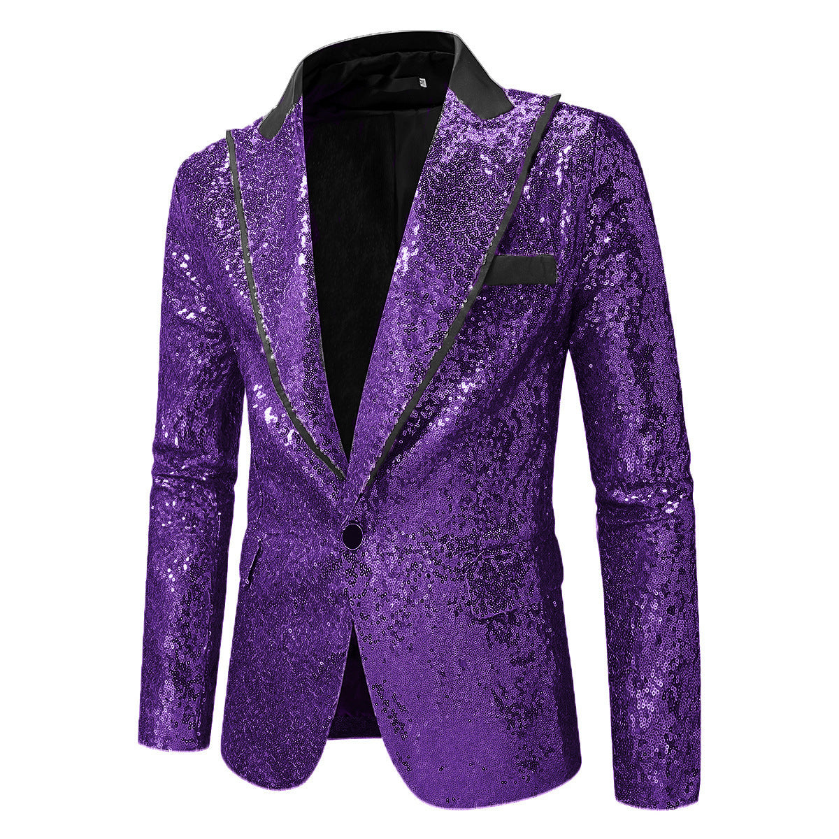 Streetwave Glittering Satin Sequin Smoking Blazer For Men Luxurious Evening Event Glam