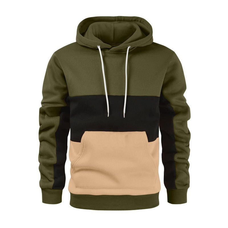 Street Wave Men Colorblock Hoodie For Active Wear With Contrast Blocks And Cozy Fit