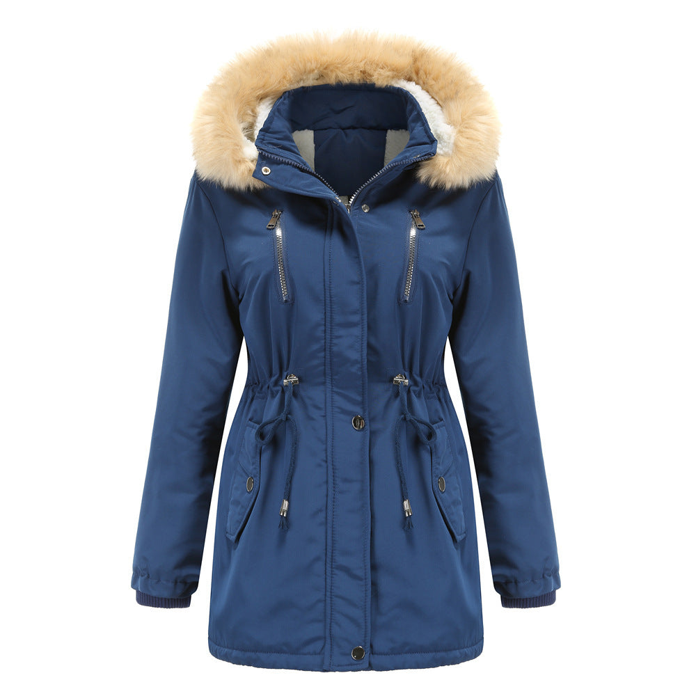 Street-wave Women's Insulated Winter Jacket With Removable Faux Fur Collar For Cold Weather