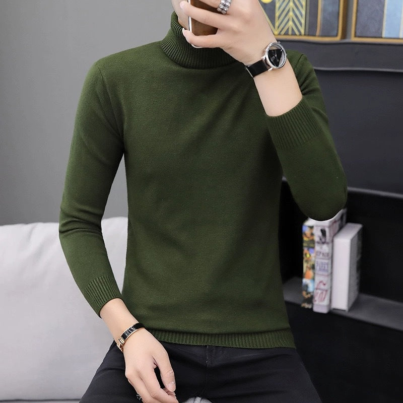 Street-wave Mens Turtleneck Sweater Comfortable Warm Cotton Blend Cozy Fit For Men
