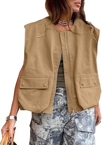 Streetwave Womens Breathable Utility Vest For Transitional Weather Versatile Chic Outerwear