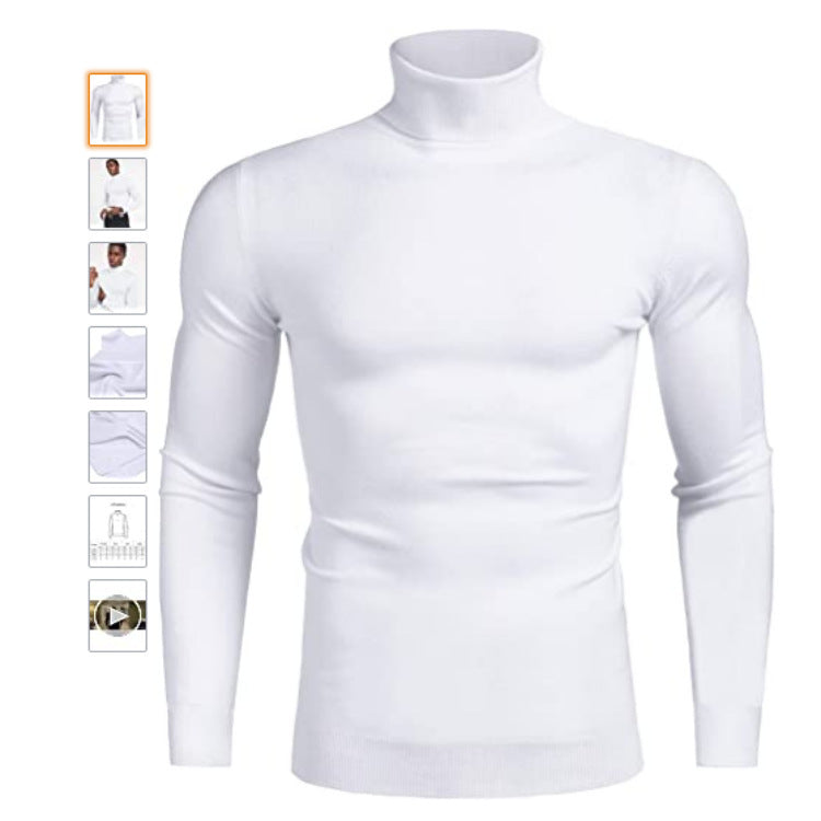 Street-wave Men High Collar Turtleneck Sweater For Warmth And Comfort Stylish Winter Essential