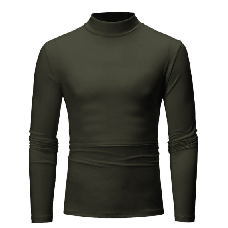 Streetwave Mens Turtleneck Long Sleeve Shirt Slim Fit Breathable Stretch Fabric for Modern Men
