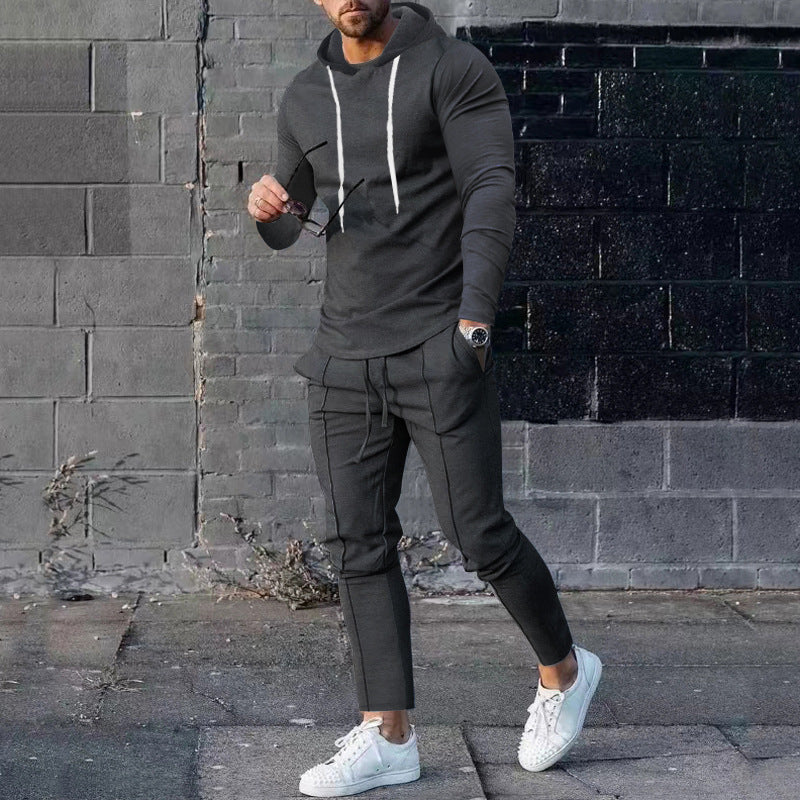 Street-wave Mens Hoodie Set With Stylish Joggers For All Day Comfort And Casual Athleisure