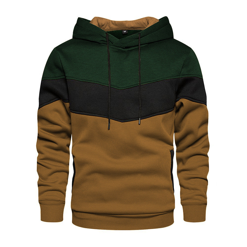 Street Wave Men's Geometric Color Block Hoodie for Stylish Comfortable Everyday Wear