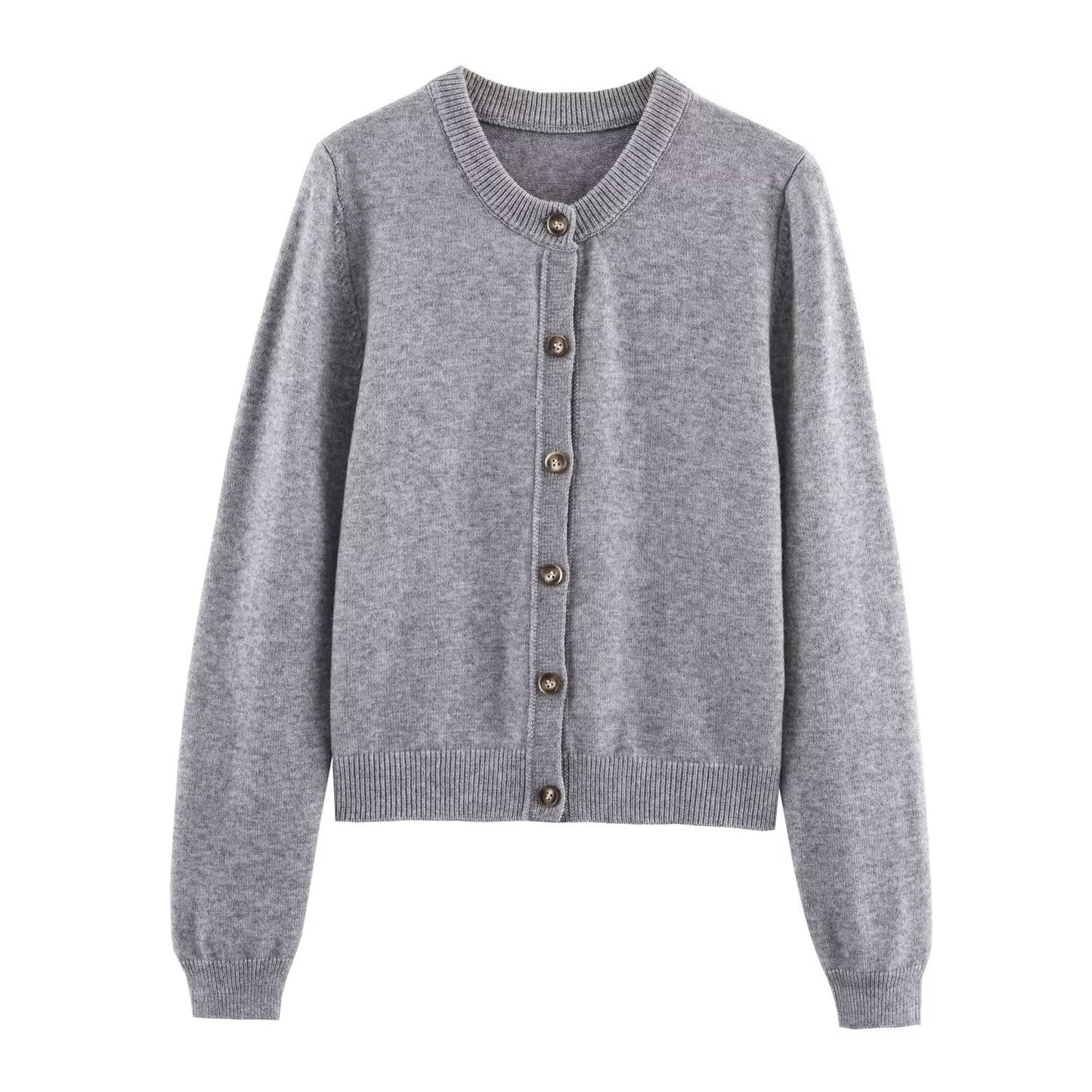 Street-wave Womens Cardigan With Elegant Button Details For Cozy Breathable Warmth