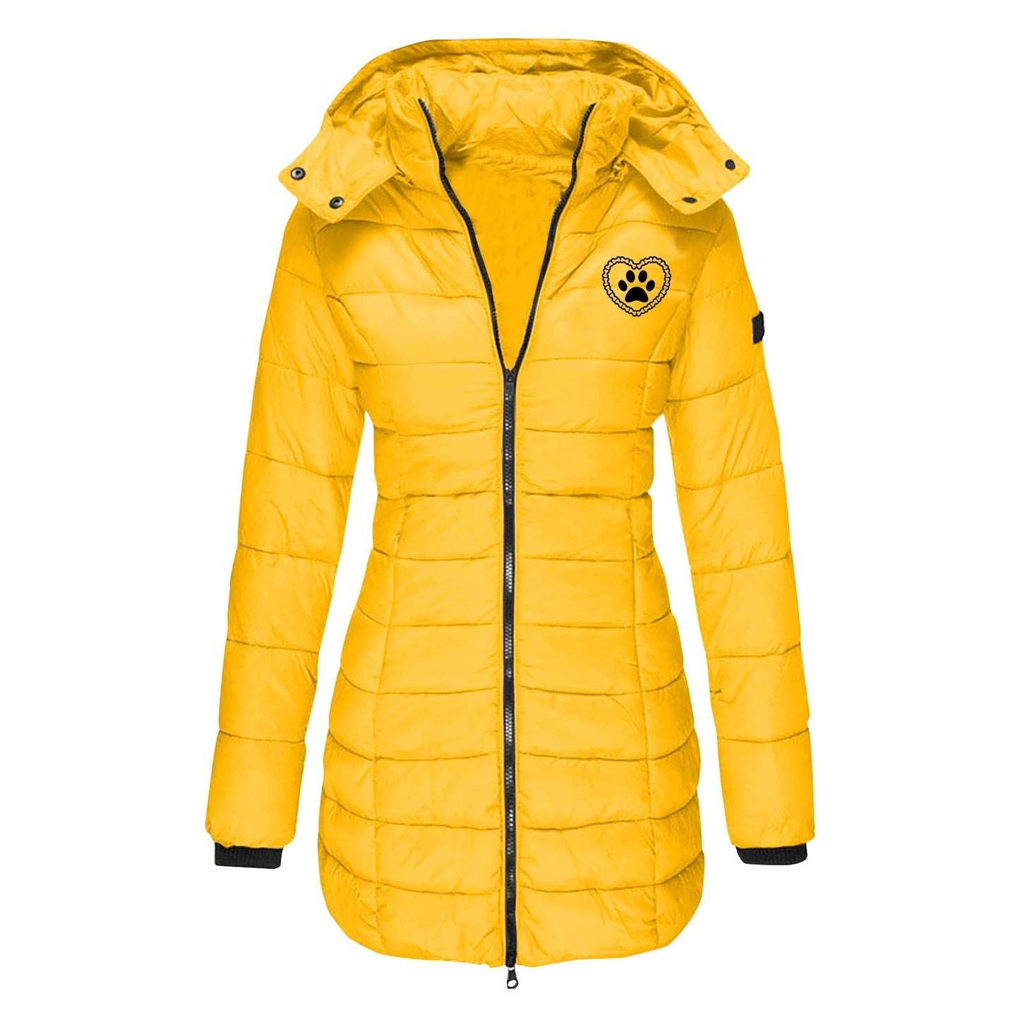 Street Wave Women's Puffer Jacket With Removable Hood Warm