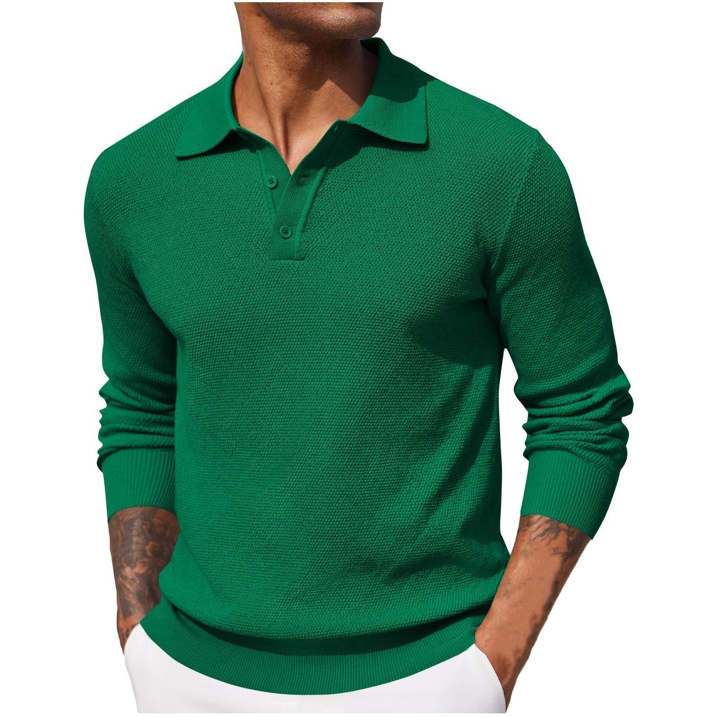 Pique Linen Blend Polo Shirt For Men By Street-Wave - Elegant Comfort And Premium Casual Essential