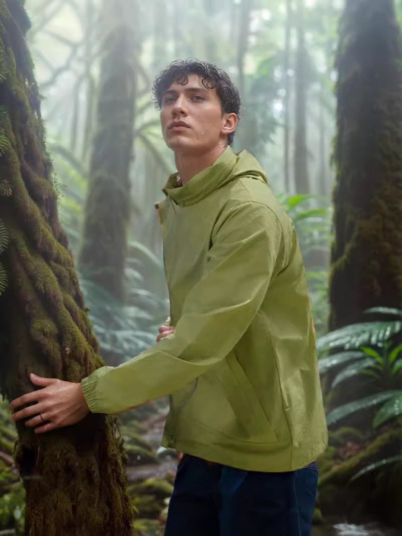 Street-Wave Men's Waterproof Utility Jacket With Adjustable Hood System For Urban And Outdoor Adventures