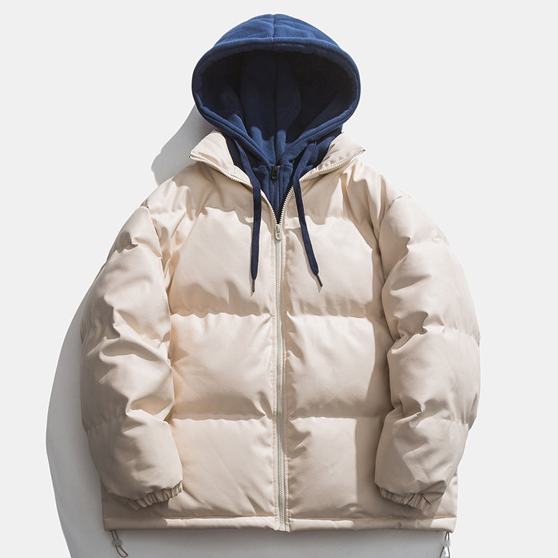 Streetwave Mens Premium Quilted Down Jacket With Detachable Hood Water Repellent Puffer For Cold Weather