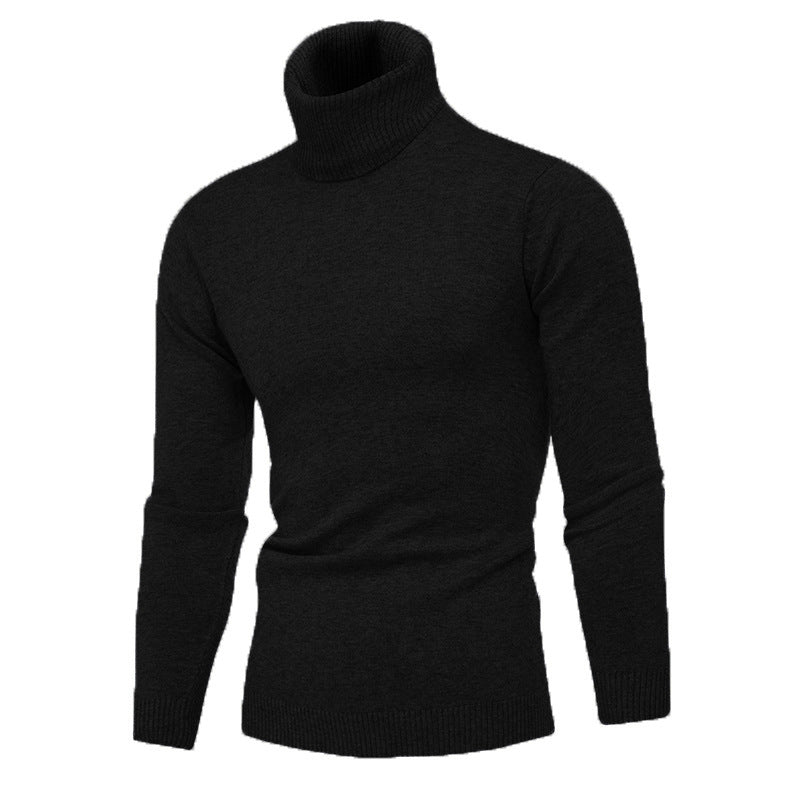 Street Wave Mens High Collar Knit Sweater Ultra Soft Wool Warmth For Men Everyday Comfort