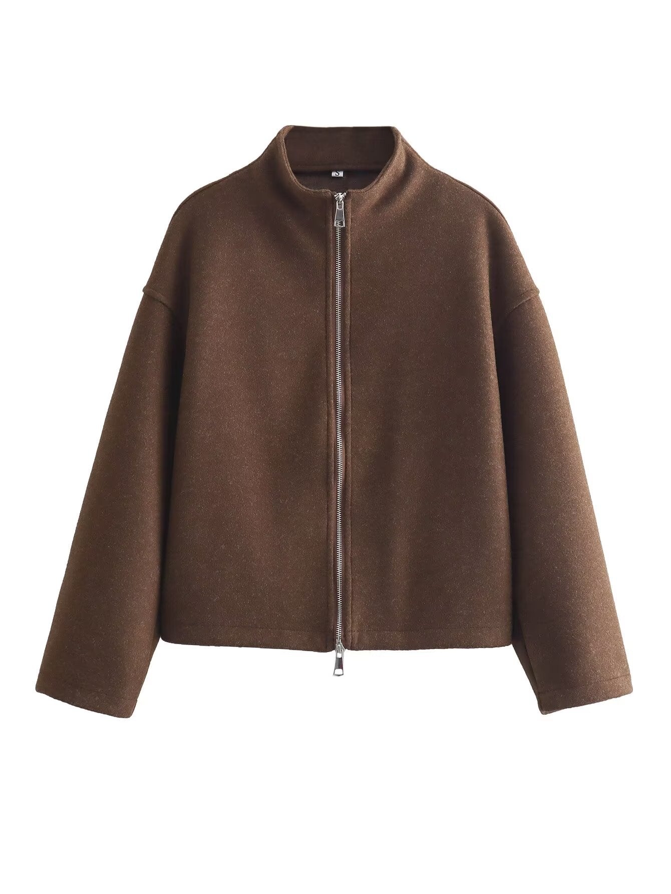 Street-Wave Womens Zip Front Jacket Nicole Structured Fit Durable Wool Blend Everyday Elegance