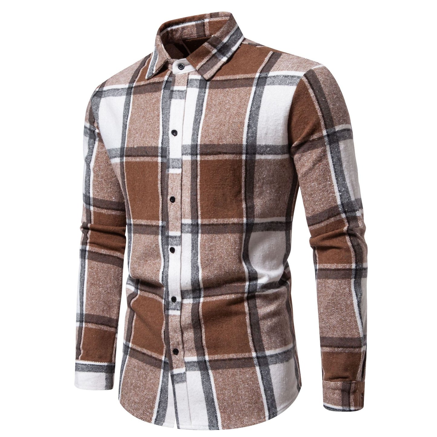 Street-Wave Mens Flannel Shirt Modern Plaid Design For Style Conscious Men All Day Comfort