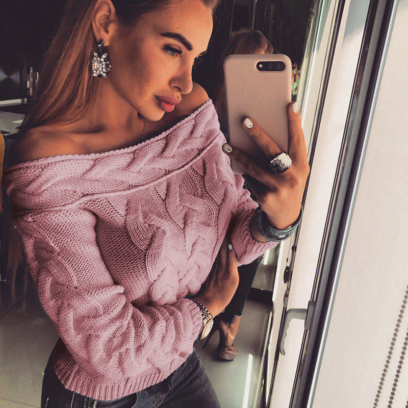 Streetwave Women Off Shoulder Cable Knit Sweater With Modern Cable Pattern And Cozy Fit For Everyday Style