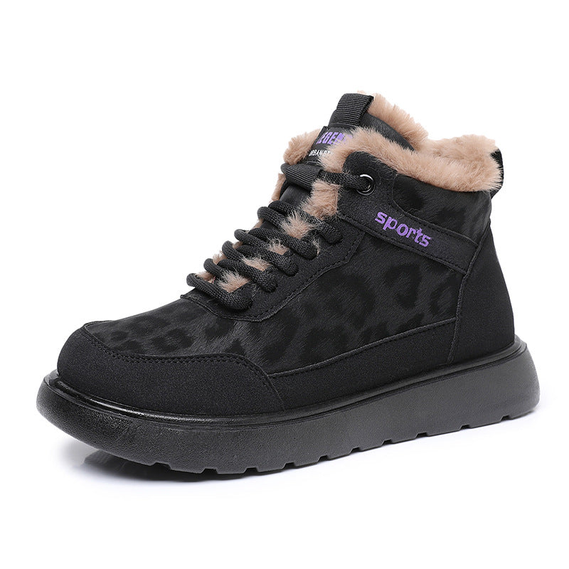 Street Wave Women Winter Sneakers With Insulated Lining And Non Slip Sole For Cold Weather