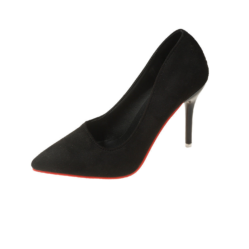Street-Wave Elegant Pink Pointed Toe Pumps With Soft Upper And Transparent Heel For Women
