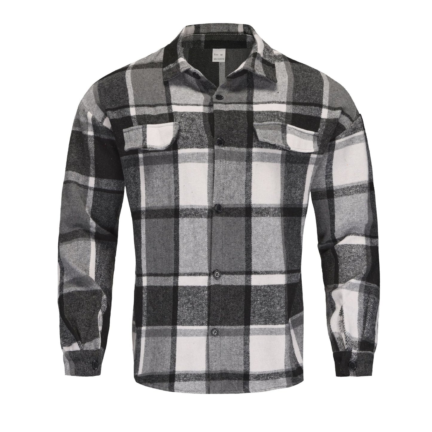 Street-wave Men's Flannel Shirt Cozy Warm Plaid For Outdoor Adventurers And Everyday Casual Wear