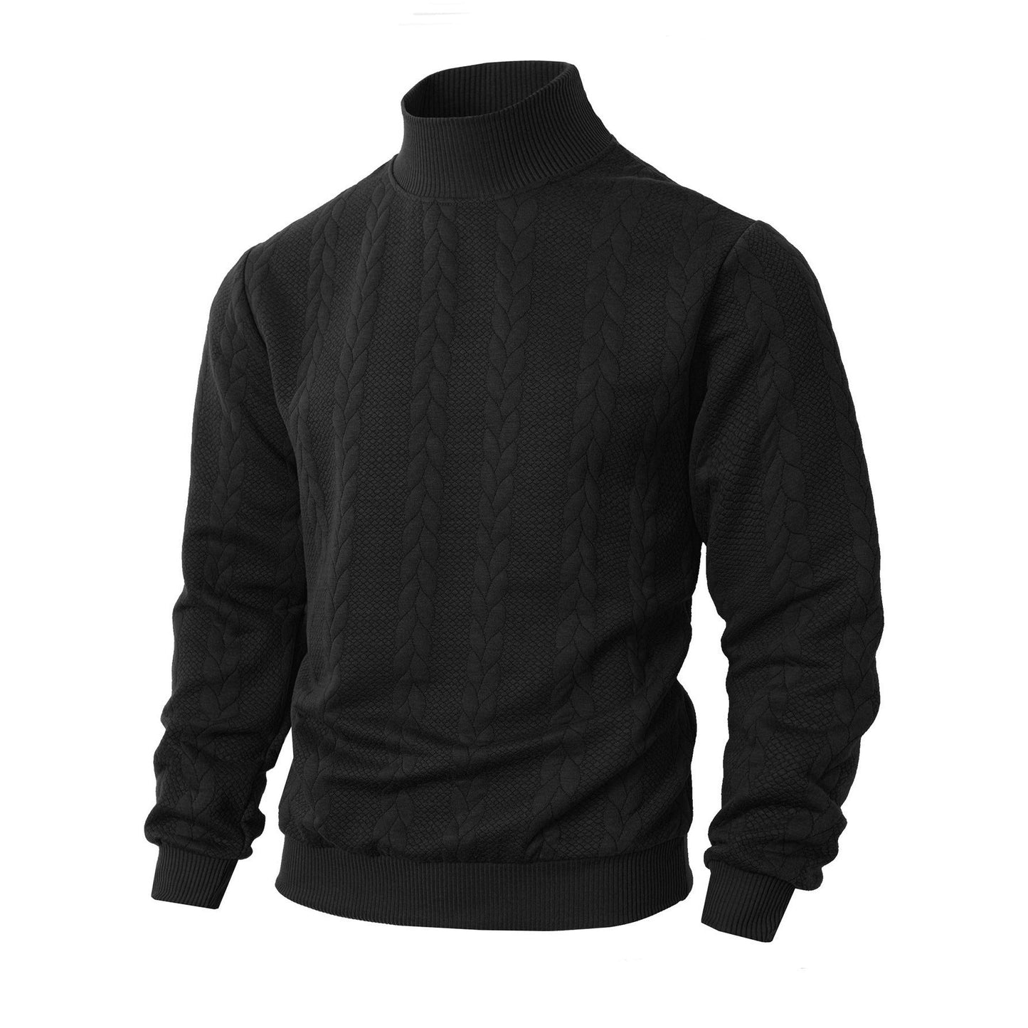 Mens High Collar Cable Knit Sweater By Streetwave For Men Soft Warm Comfort All Day Style