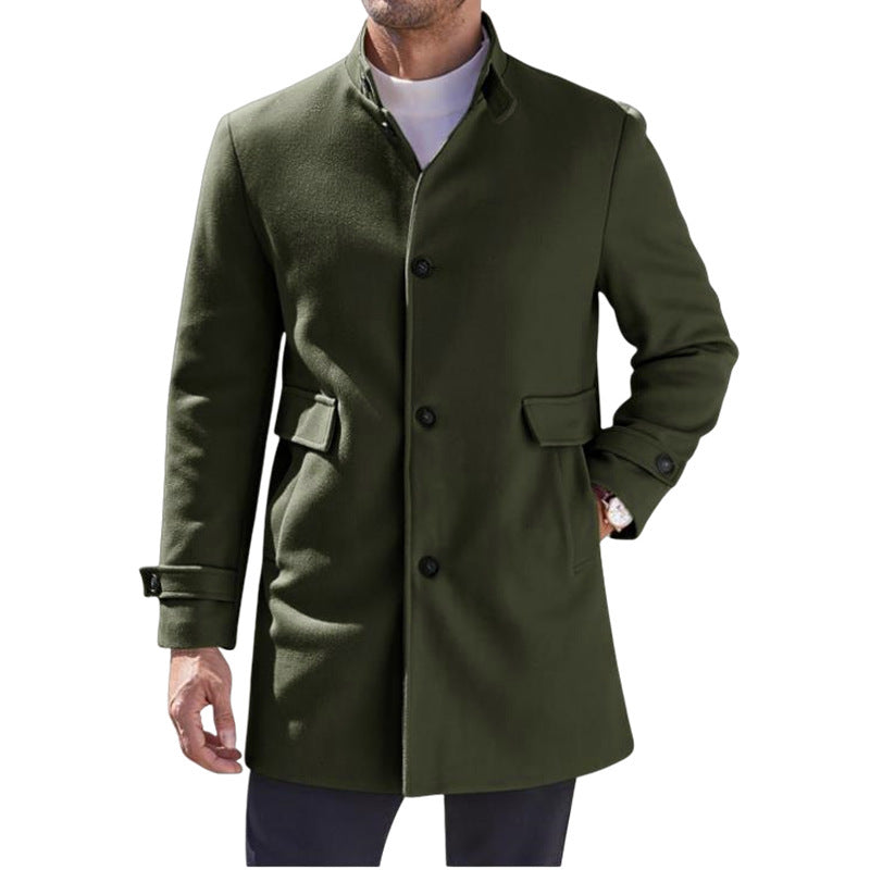 Streetwave Mens Classic Wool Coat Warmth and Timeless Style for Cold Season Premium Wool Blend