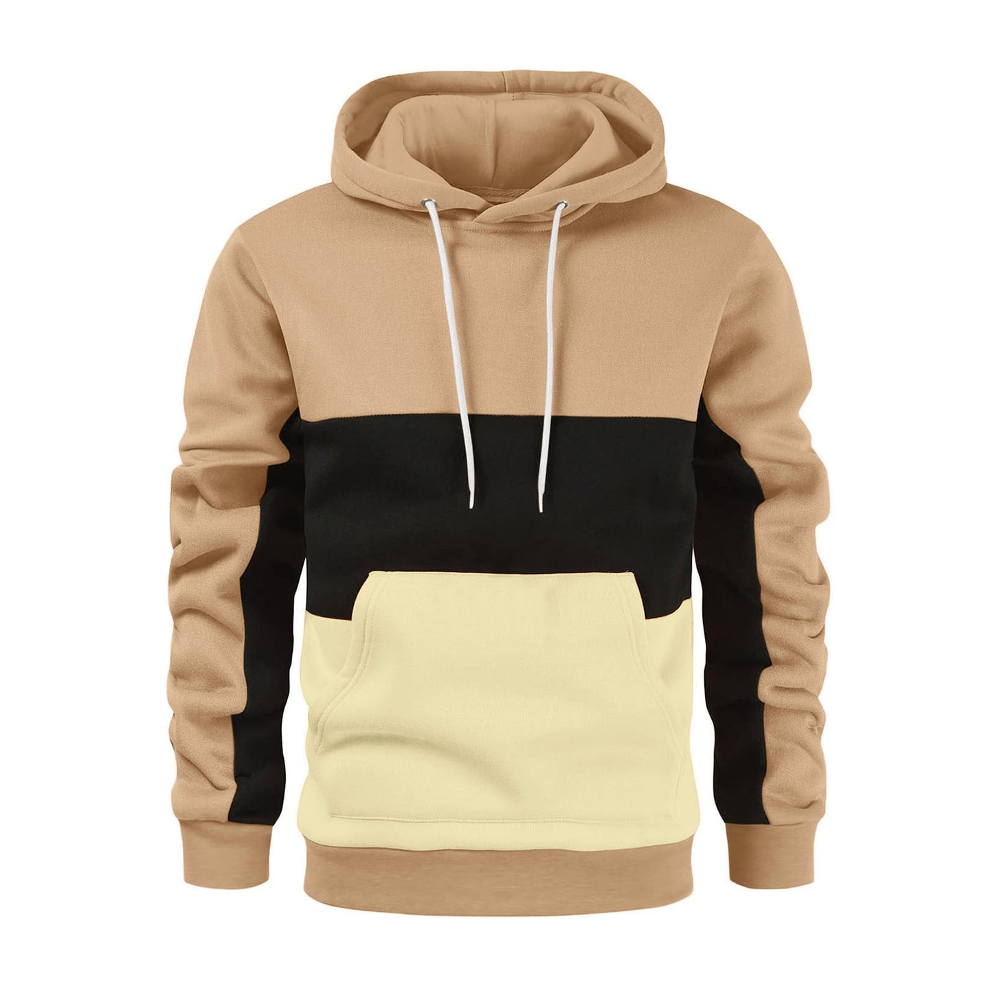 Street-wave Men's Colorblock Hoodie Sweatshirt With Soft Cotton Comfort And Everyday Streetwear Style