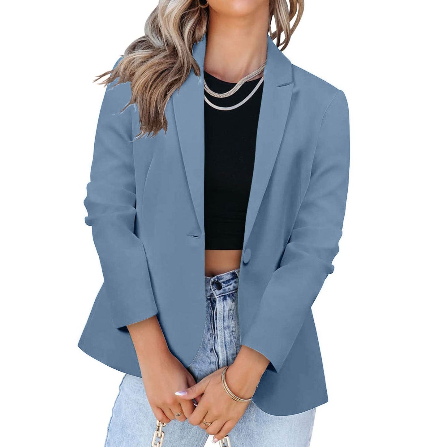 Street-wave Women's Elegant Blazer With Modern Cut And Practical Pockets For A Polished Look