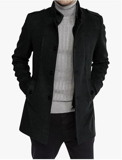 Street-wave Men's Fashion Jacket With Protective Collar And Practical Side Pockets