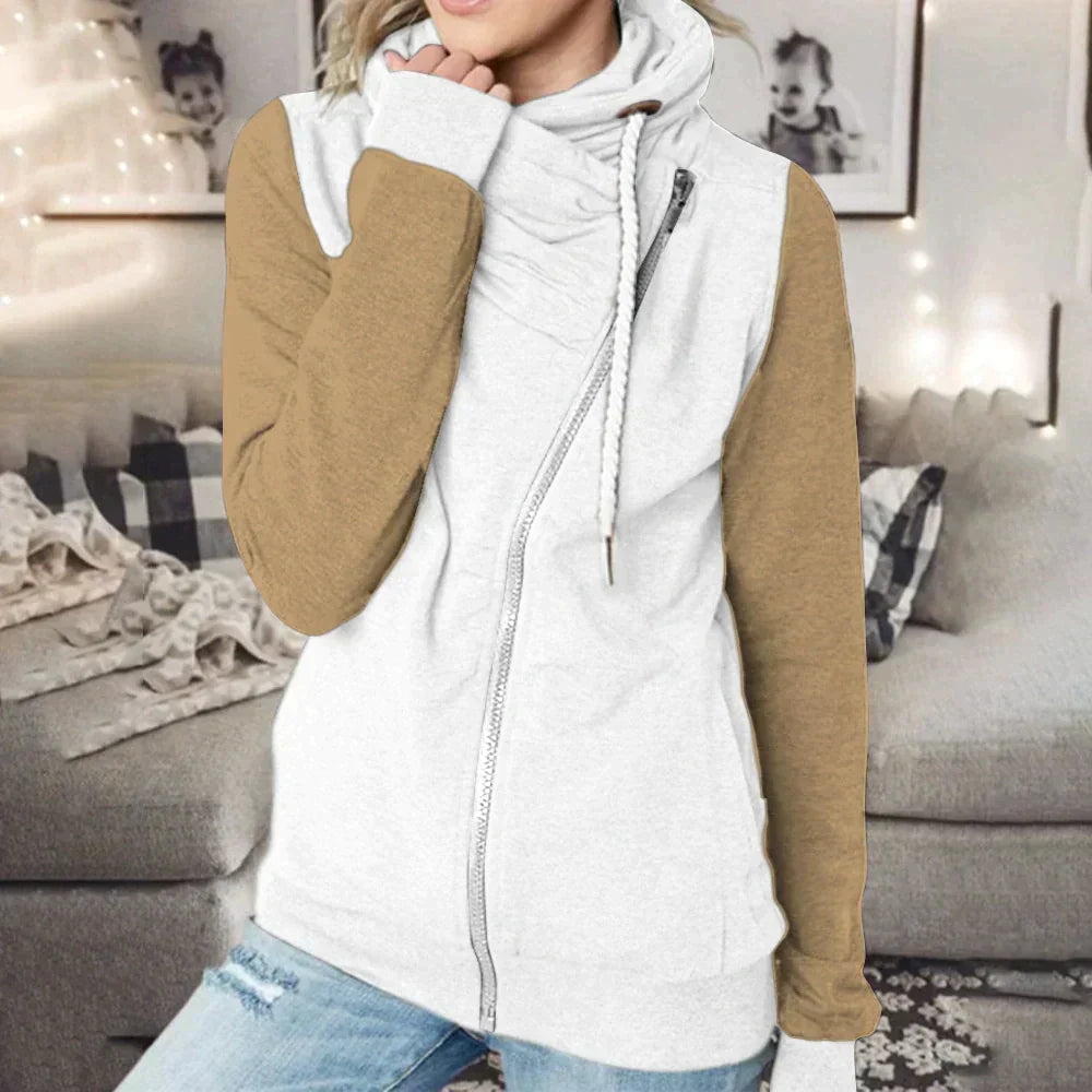 Streetwave High Collar Hoodie For Elegant Looks Premium Comfort And Versatile Style For Women