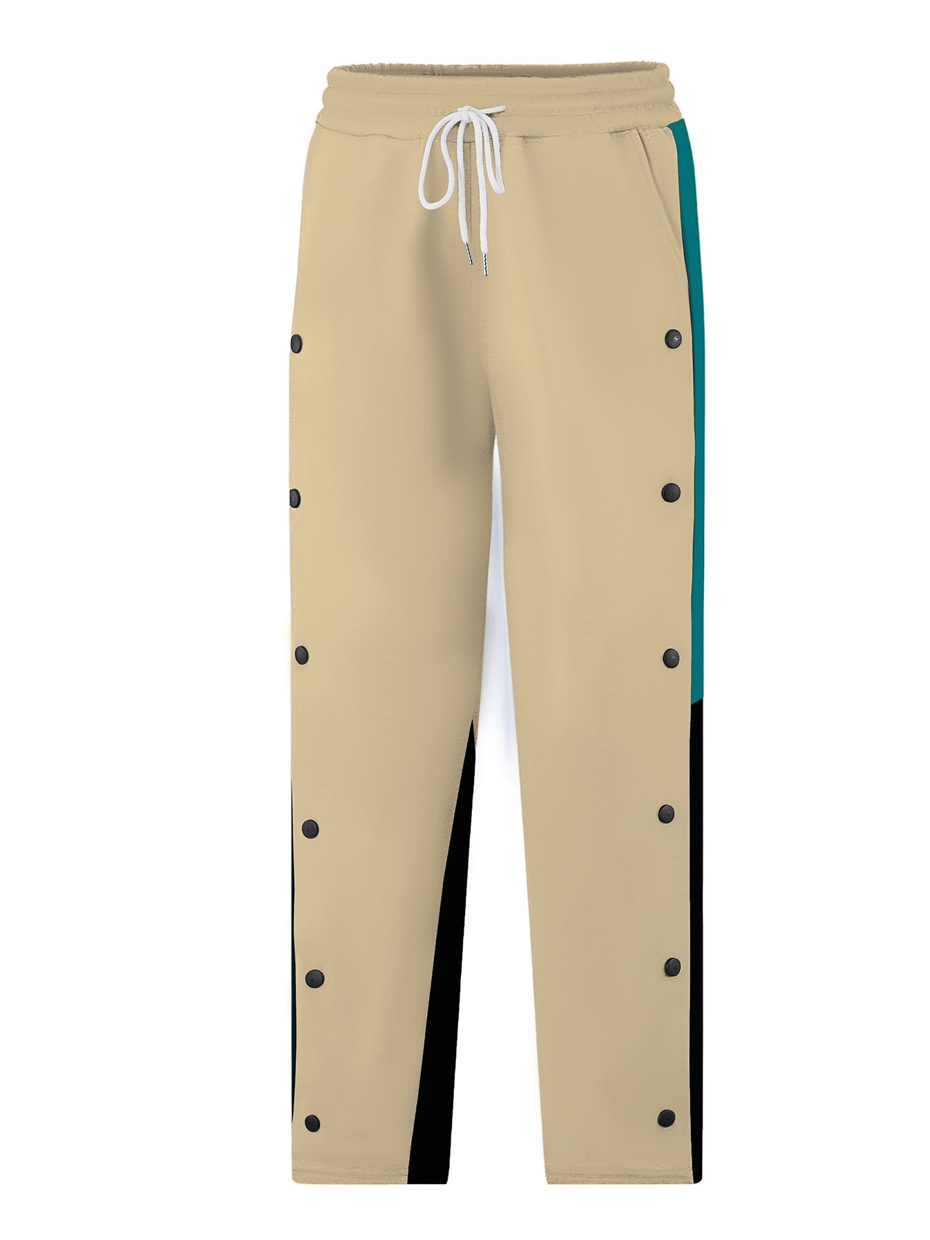 Mens Athletic Training Pants With Snap Button Closure Breathable Structure Streetwave For Men