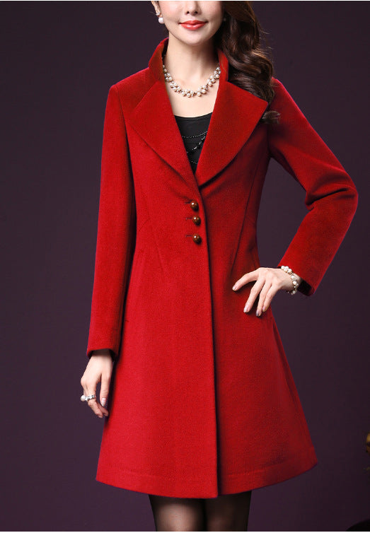 Street-Wave Womens Tailored Wool Coat With Elegant Lapels For Timeless Premium Warmth And Chic Comfort