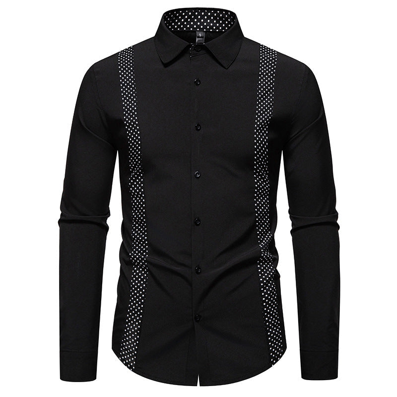 Street Wave Men's Formal Shirt With Suspenders Modern Design For Professionals Worldwide