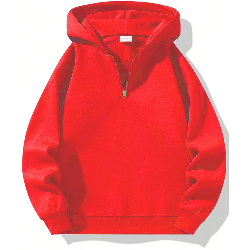Street-Wave Men's Half Zip Hoodie Breathable Cotton Athletic Comfort For Sport And Everyday