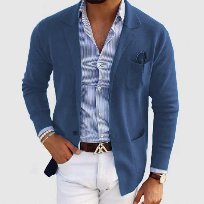 Men's Blazer Casual Elegant In Durable Cotton Blend By Street-wave For Modern Professionals