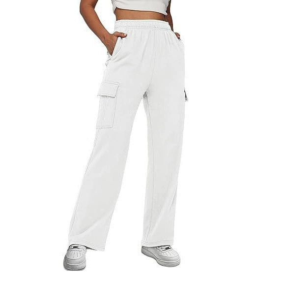 Street Wave Women's Cargo Pants With Wide Leg Fit And Handy Side Pockets For All Day Comfort Everyday Street Style