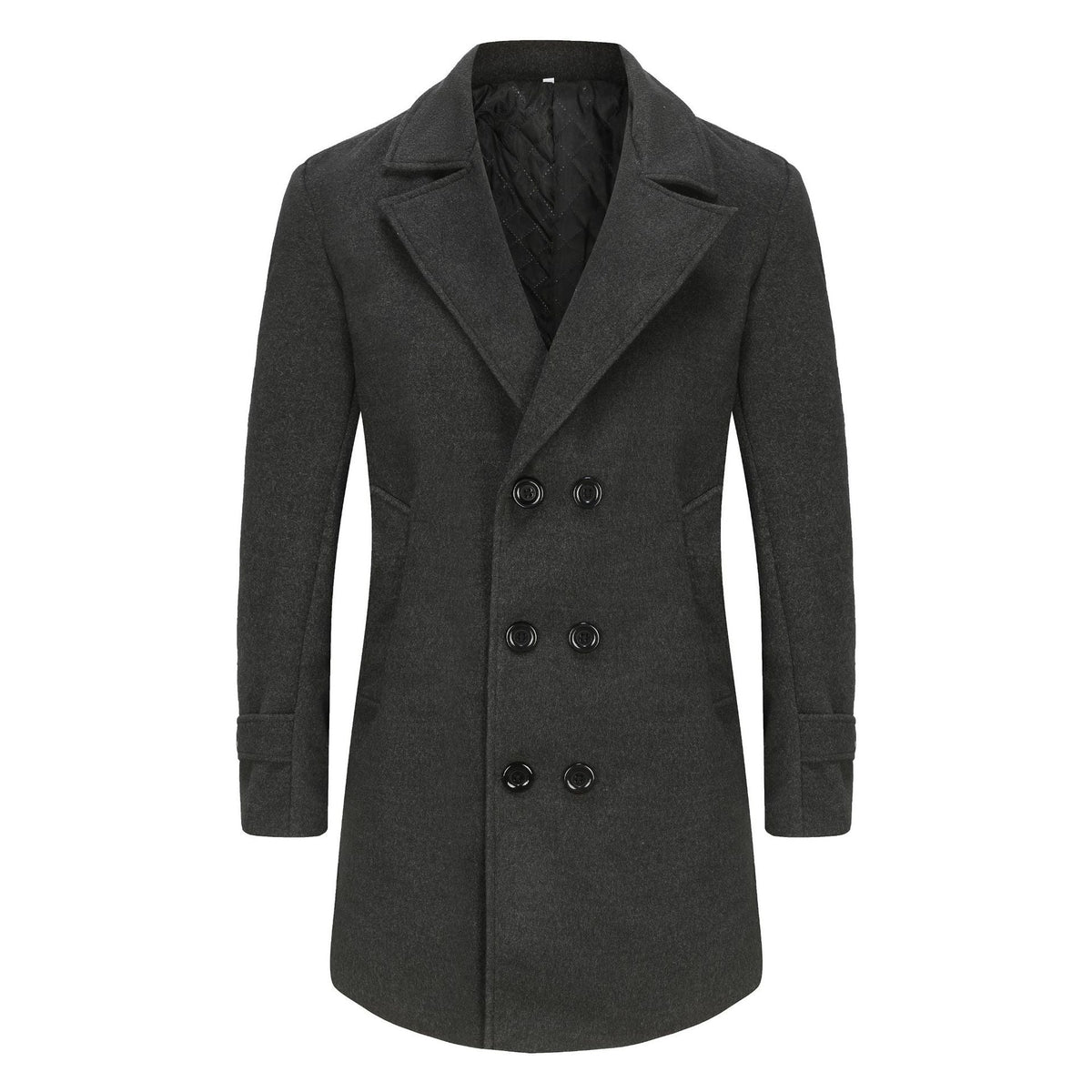 Street-wave Wool Double-Breasted Coat For Men Timeless Warmth And Elegant Style Premium