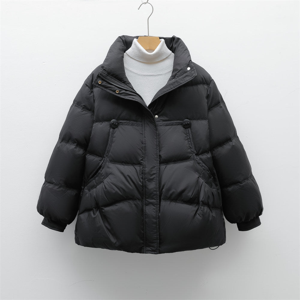 Streetwave Women's Puffer Winter Coat With High Collar For Cozy Warmth And Practical Pockets
