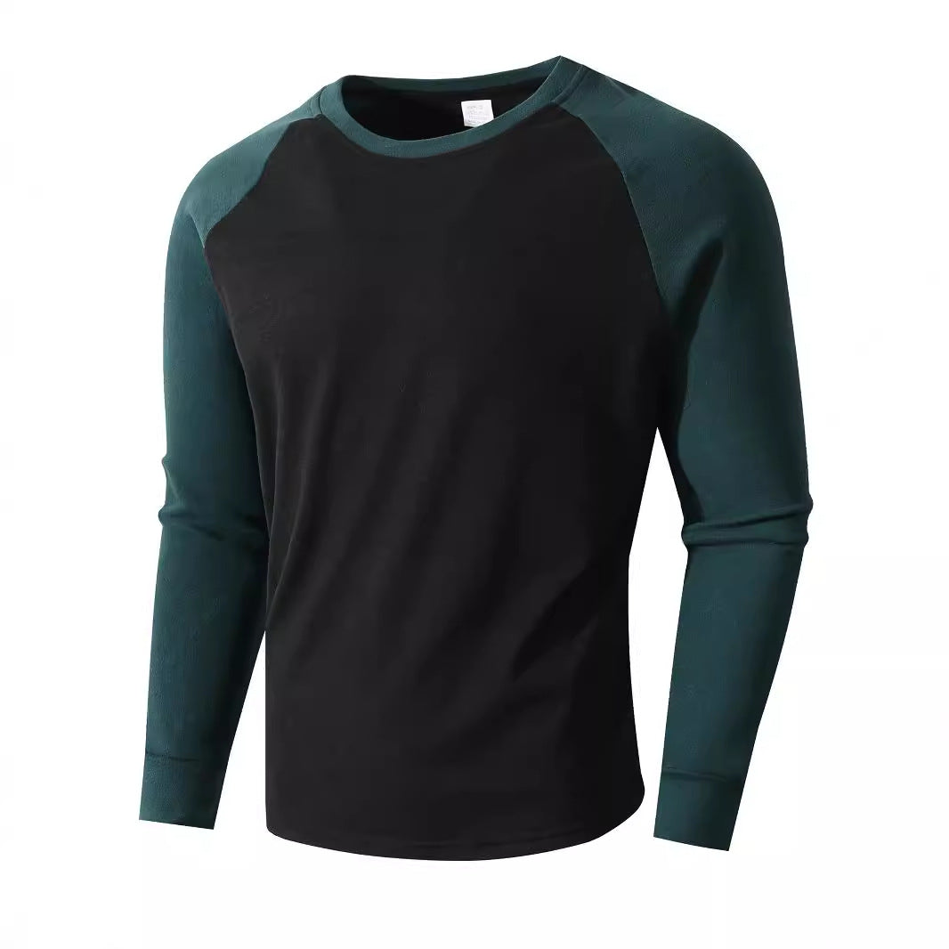 Street-Wave Men's Raglan Sleeve Athletic Long Sleeve Shirt For Training And Everyday Sport Performance