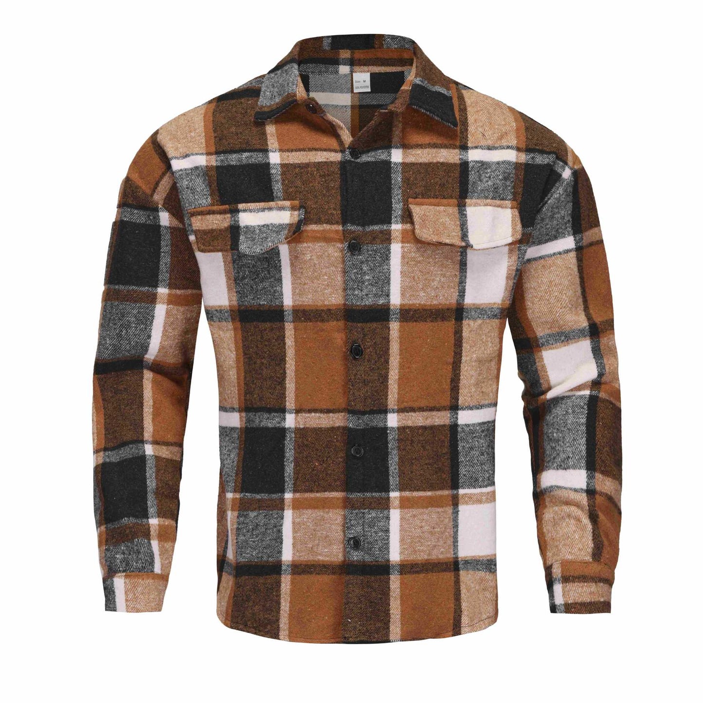 Street-wave Men's Flannel Shirt Cozy Warm Plaid For Outdoor Adventurers And Everyday Casual Wear