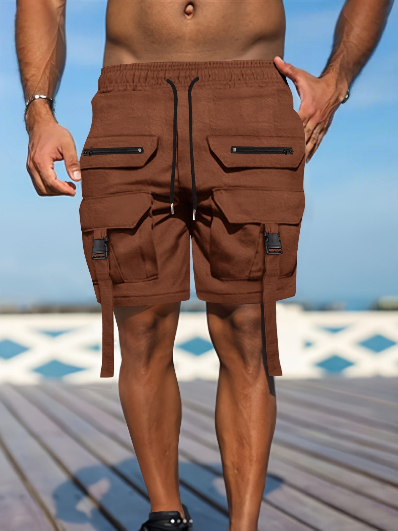 Men's Utility Shorts Street-Wave Rugged Multi-Pocket Cargo For Outdoors