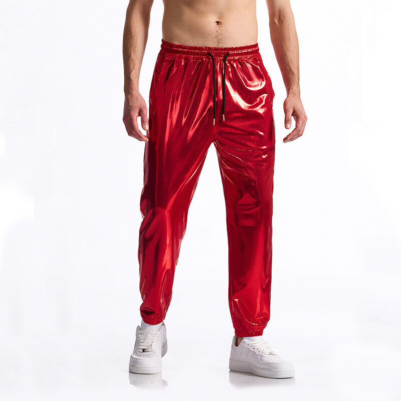 Street-Wave Men's Metallic Leisure Jacket Shiny Finish Premium Streetwear For Modern Men