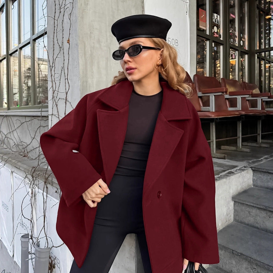 Street-wave Elegant Belted Wrap Coat For Women With Relaxed Fit And Breathable Fabric