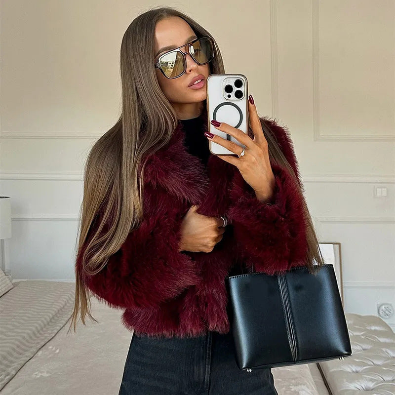 Street-Wave Women Cozy Fleece Coat Warmth And Stylish Winter Outerwear With Plush Lining